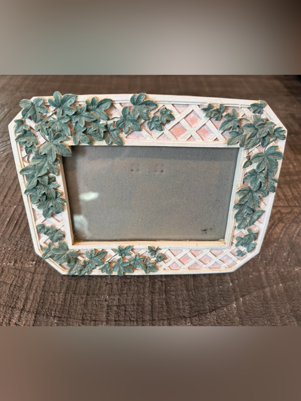 Vintage 1990s Ivy Trellis Picture Frame Green Leaves Cottagecore Garden Decor